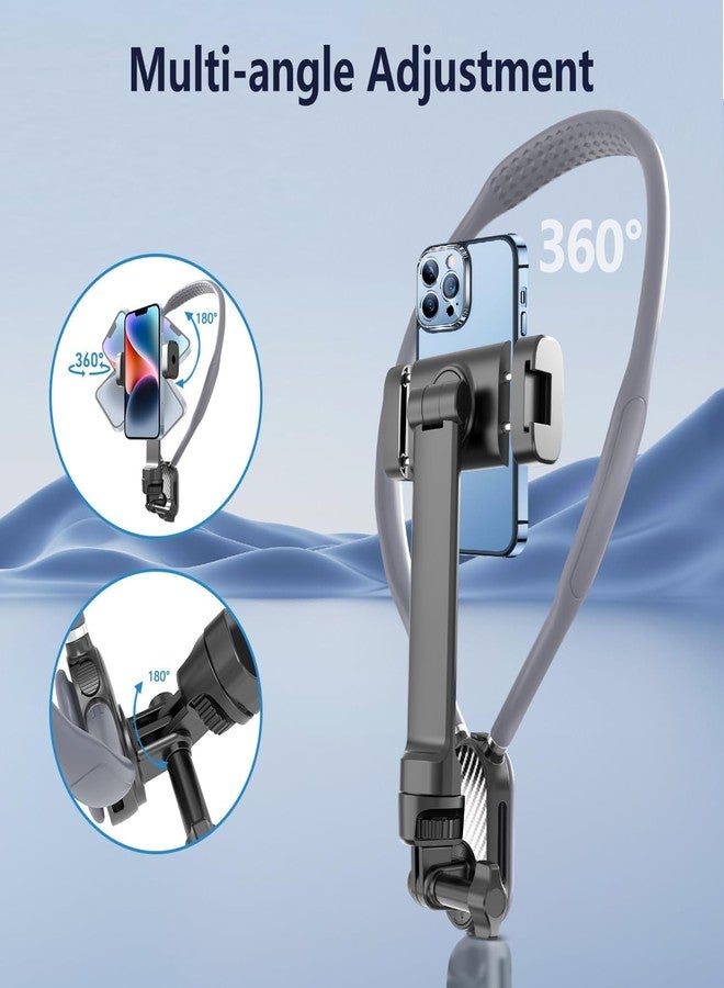 FKU Neck Phone Holder POV/Vlog Neck Mount with Phone Clip, Hands Free Selfie Mount Video Recording for iPhone 15 14 Pro and All Phones for Camera GoPro Insta360 - Image 4