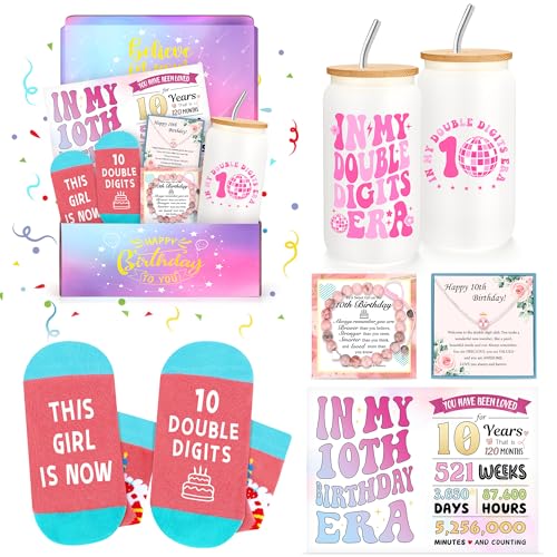Launrada 10 Year Old Girl Birthday Gifts for 10 Years Old Girl Gift 10th Birthday Gifts for Girls Trendy Stuff for Double Digits Tween Girls Teens Gift Ideas for Ten Year Olds Happy 10th Decoration Present - Image 1