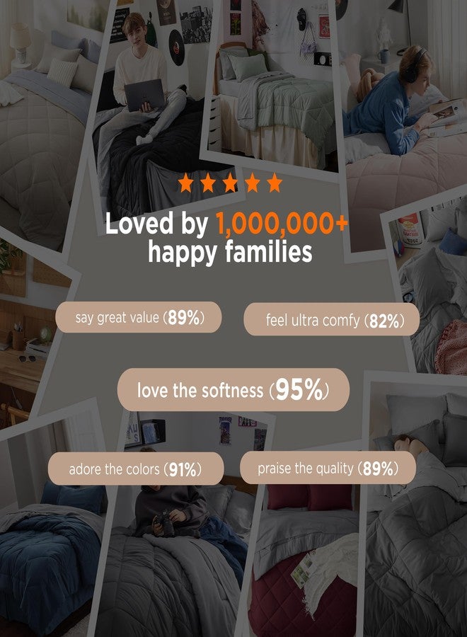 Bedsure Brown King Size Comforter Set - 7 Pieces Reversible King Bed in a Bag, King Bed Set Brown and Grey with Comforters, Sheets, Pillowcases & Shams - Image 5
