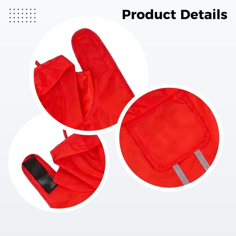 L Dog Raincoat, Reflective Portable Rain Poncho, Adjustable Hood, 15.8 in Back - Image 5