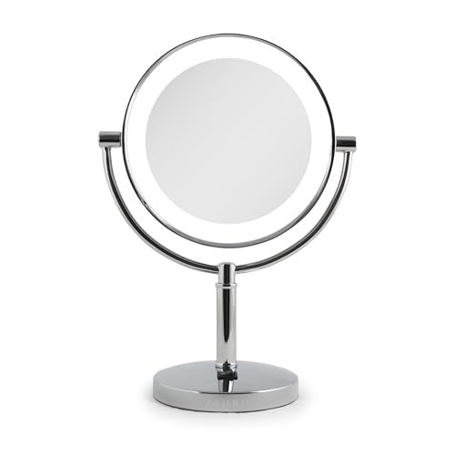 Zadro Zadro Laguna 11 LED Lighted Makeup Mirror with Magnification Large  15 x 11  5X1X Chrome 