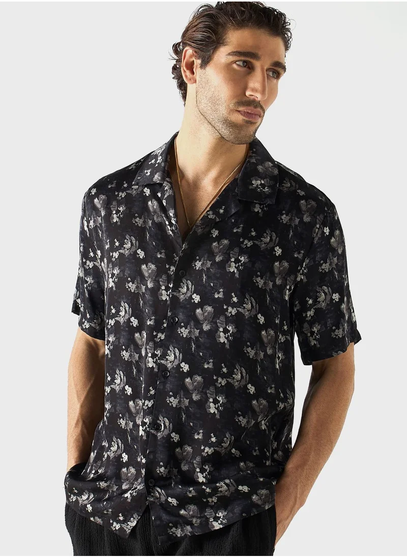 ايكونيك Floral Print Regular Fit Shirt