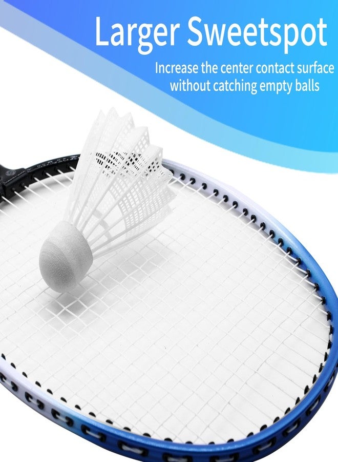 Magicorange مجموعة مضارب تنس الريشة ماجيك أورانج مكونة من 4 قطع لألعاب الفناء الخلفي الخارجية، تتضمن 4 مضارب، و4 كرات ريشة، و4 أشرطة مقبض بديلة، وحقيبة حمل واحدة (أزرق + أحمر). - Image 5