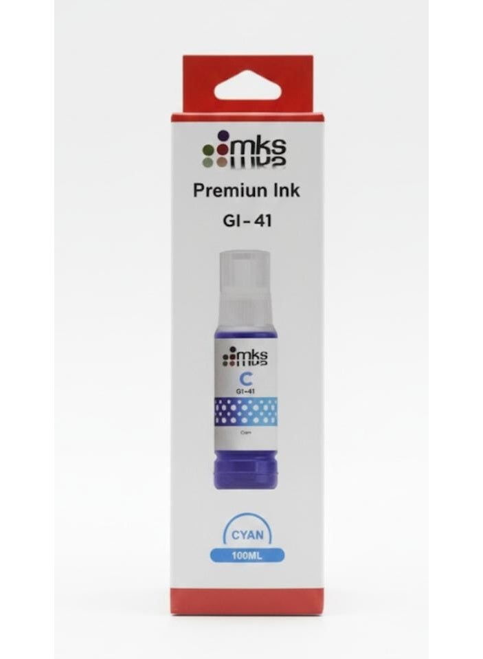 MKS Premium Ink GI-41 Printer Ink Cartridge (Blue): Capacity: 100 ml