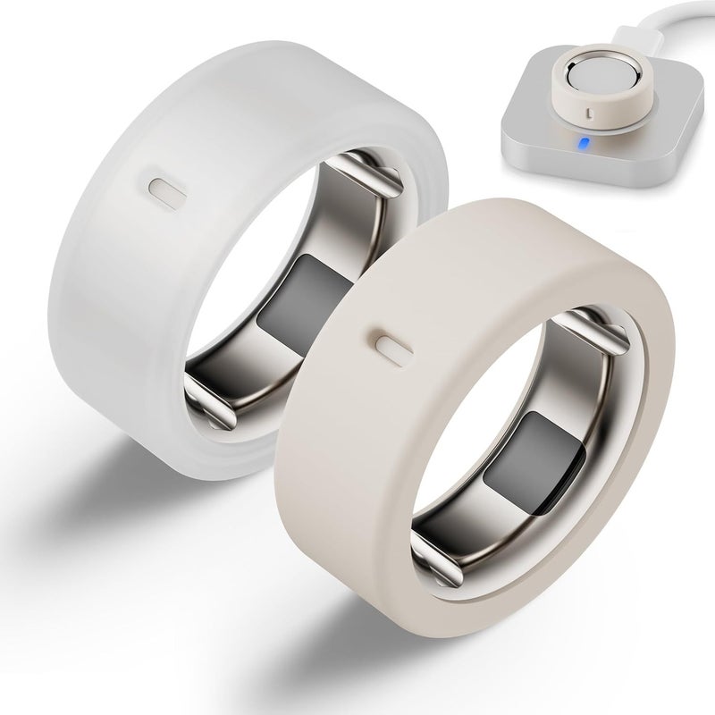 حافظة Oura Ring الواقية من الخدوش، غطاء إصبع شفاف بحجم Starlight للمقاسات 12 و13 و14 و15 - Image 1
