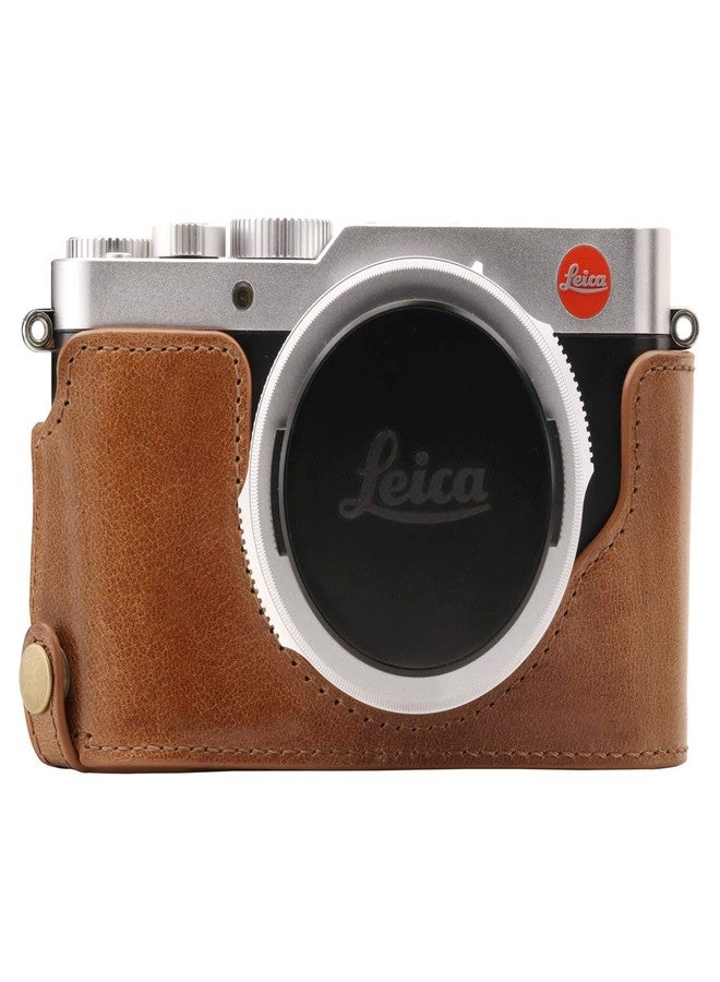 MegaGear MG1604 Ever Ready Genuine Leather Camera Half Case compatible with Leica D-Lux 7 - Brown - Image 3