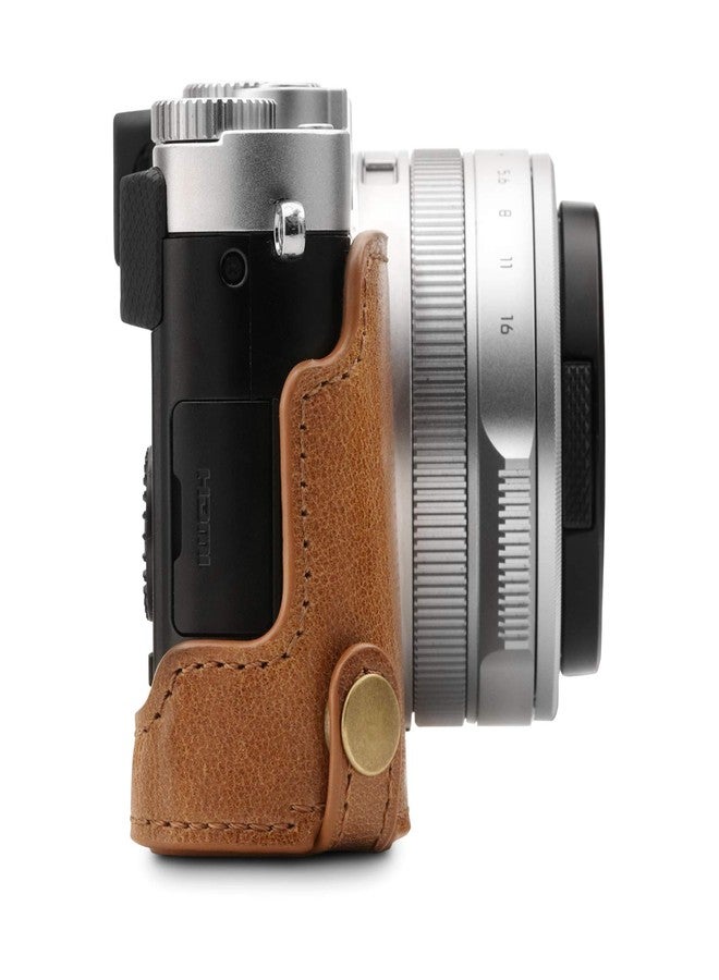 MegaGear MG1604 Ever Ready Genuine Leather Camera Half Case compatible with Leica D-Lux 7 - Brown - Image 5
