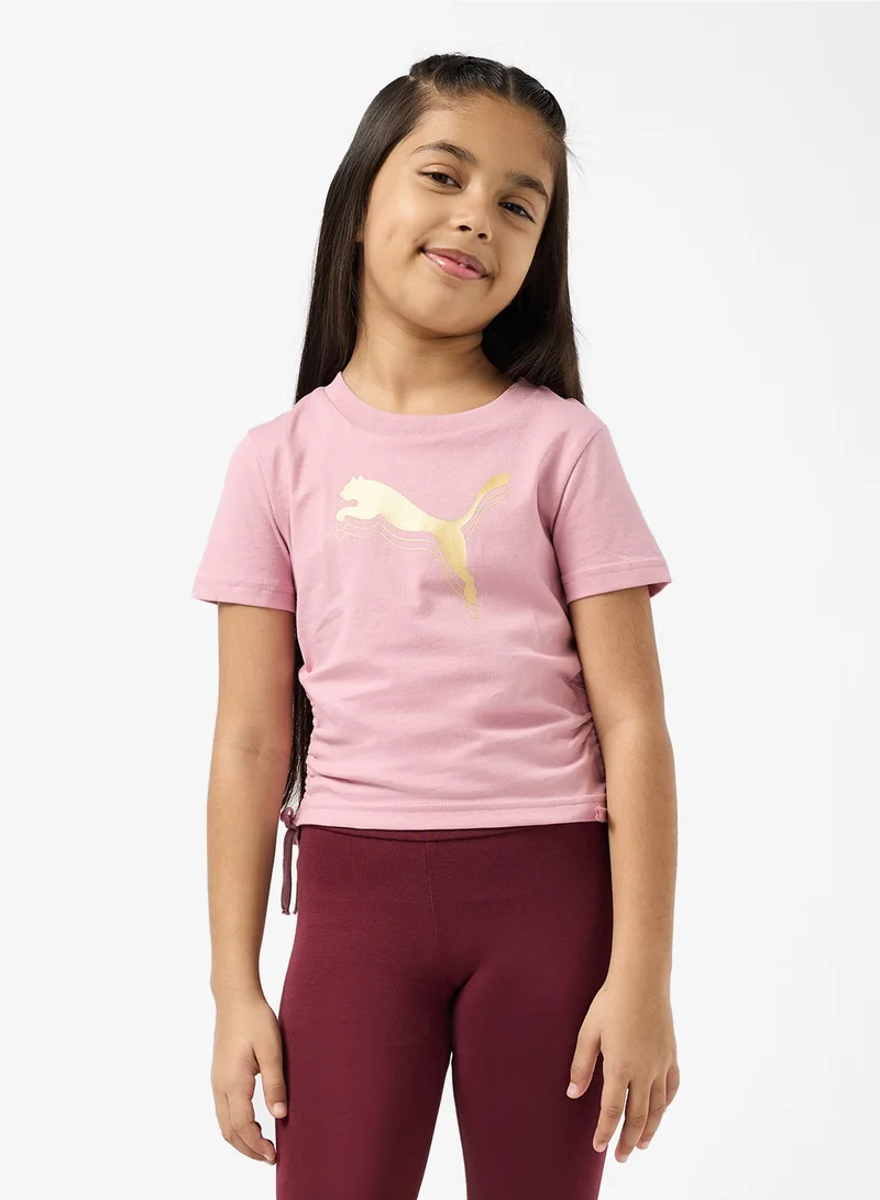PUMA Youth Metallic Knotted T-Shirt