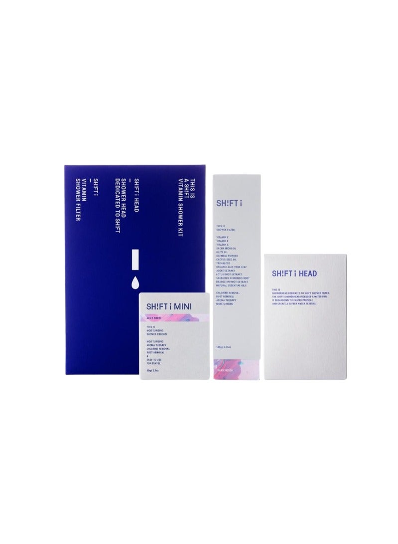 Shift Blue Box Shower Filter Full Kit, Alice Essence - Image 1