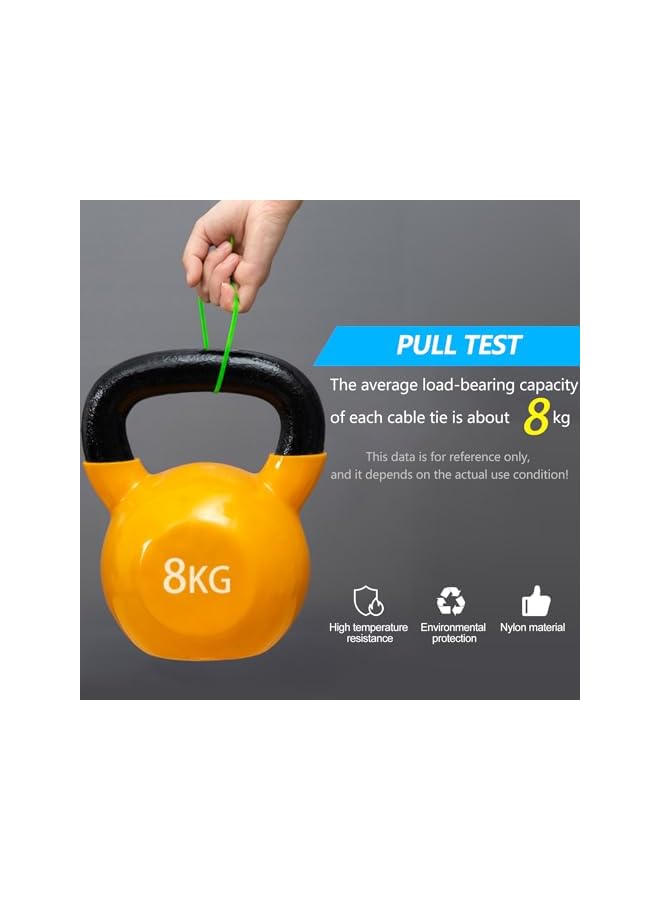 Green Tiger Cable Zip Ties 7.87Inch Durability Self-locking Nylon Tie For Indoor And Outdoor Use(3 * 200 Brown*100) - Image 4