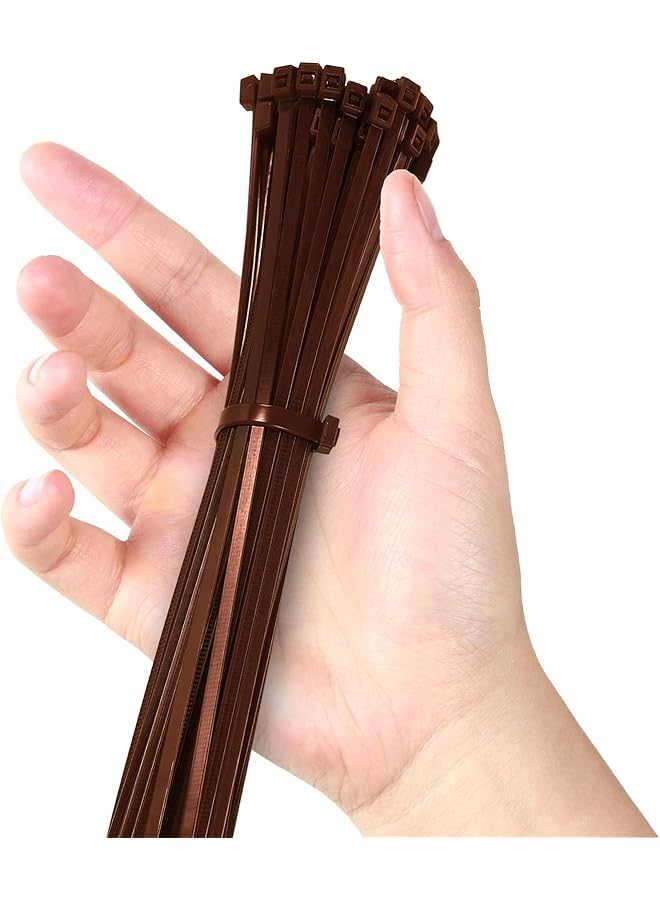 Green Tiger Cable Zip Ties 7.87Inch Durability Self-locking Nylon Tie For Indoor And Outdoor Use(3 * 200 Brown*100) - Image 1