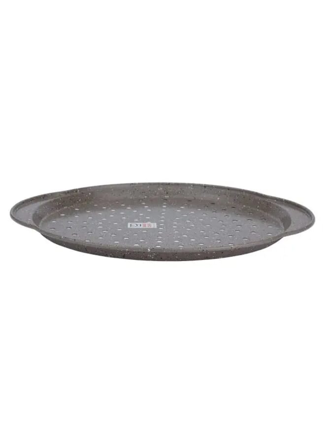 Bakechef Bake Chef Pizza Tray Circular Perforated with Granite Handle - Image 3