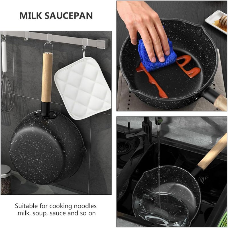 20cm Maifan Stone Non-stick Cooking Pot Thickened Soup Pan Milk Saucepan for Food Preparation without Lid - Image 3