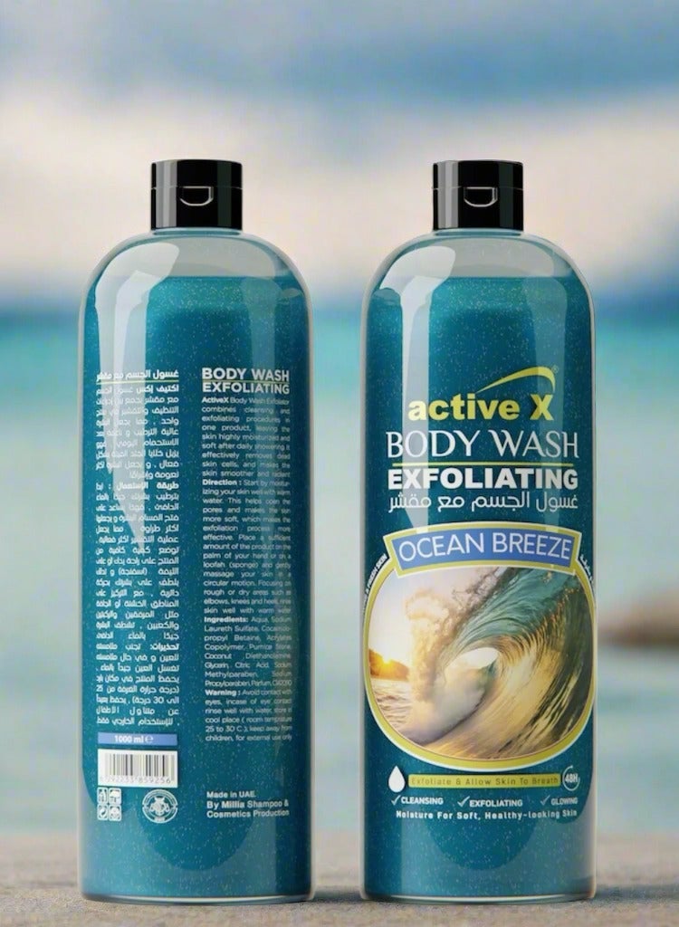 Activex Exfoliating Body Wash 1000 ml – Ocean Breeze Scent