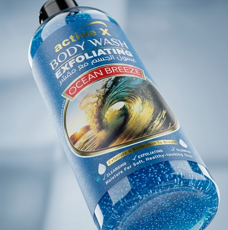 Activex Exfoliating Body Wash 1000 ml – Ocean Breeze Scent - Image 4