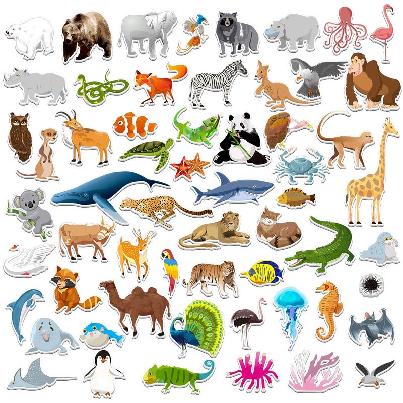 SpriteGru 59 PCS Zoo Animal Zoo Magnets for Toddlers Kids, Perfect Preschool Learning - Image 1
