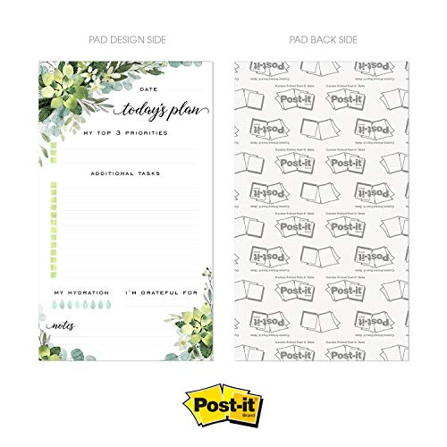 Canopy Street Boho Greenery Sticky Note Daily to-Do Planner - 50 Pages for Daily Tasks, Notes, Scheduling and Water Intake (6" x 10") - Image 4