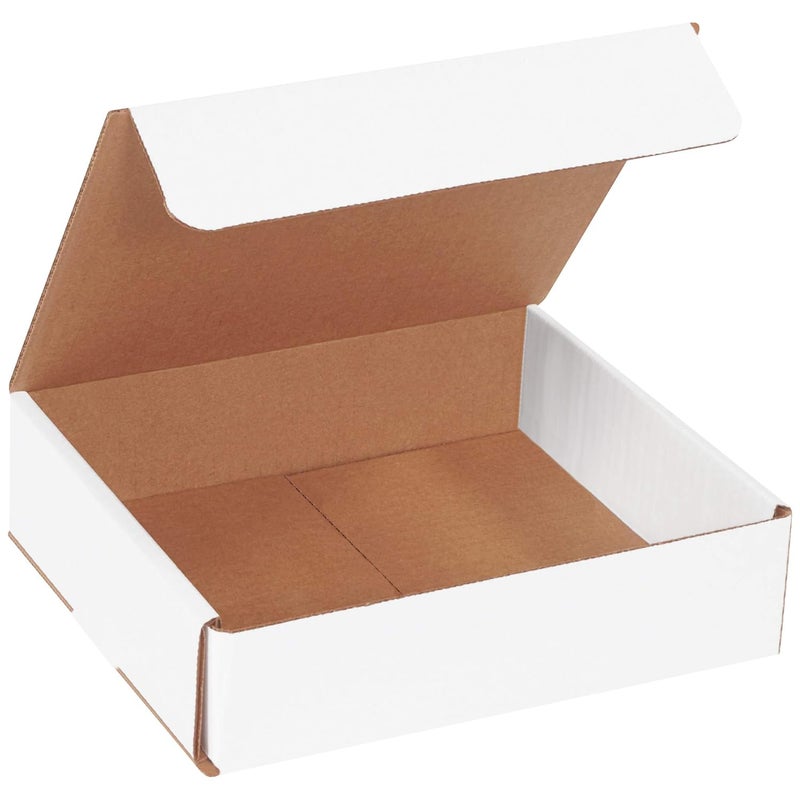 BOX USA BM872 8"L x 7"W x 2"H، أبيض (عبوة من 50) - Image 1