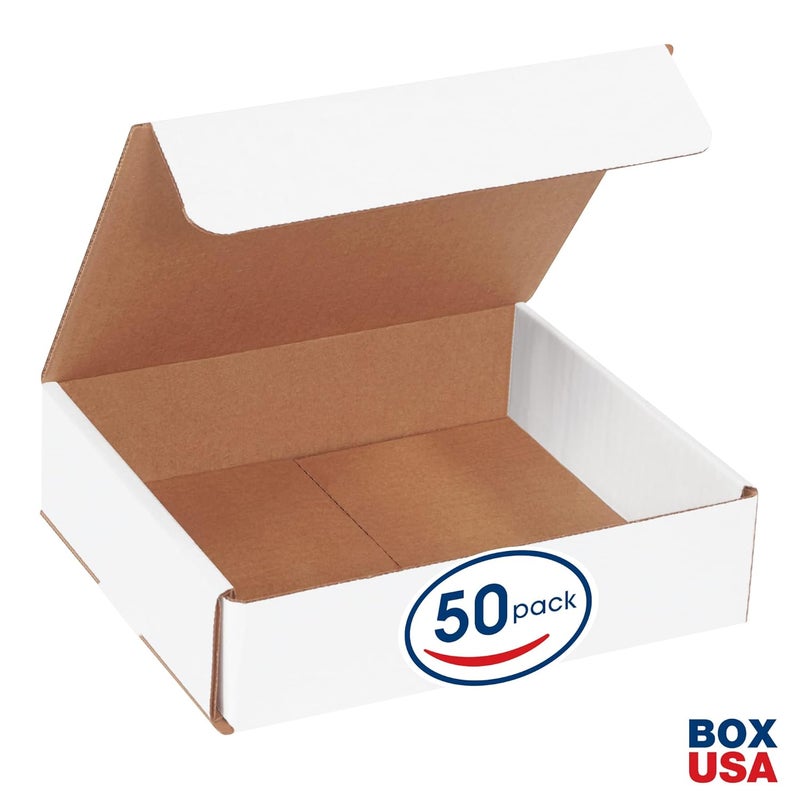 BOX USA BM872 8"L x 7"W x 2"H، أبيض (عبوة من 50) - Image 2