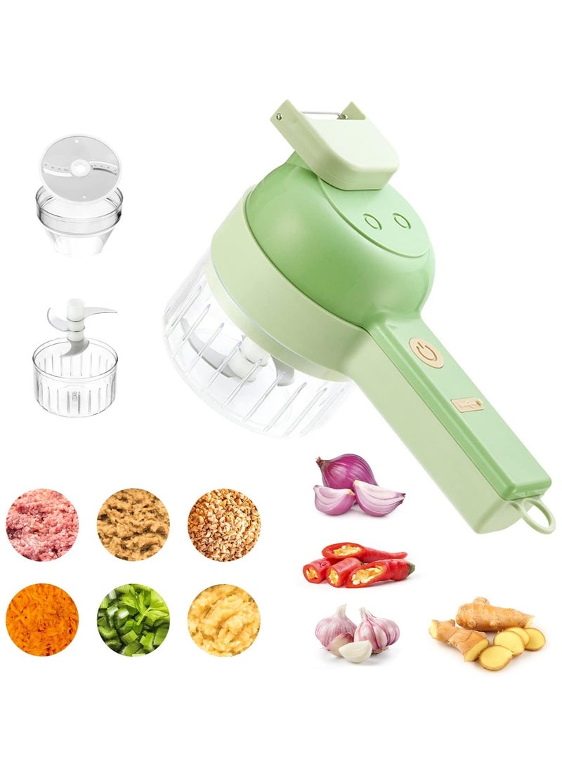 DubaiGallery قطاعة خضار وفواكه كهربائية متعددة الوظائف، آلة تقطيع الخضار بشفرة من الفولاذ المقاوم للصدأ - Image 1