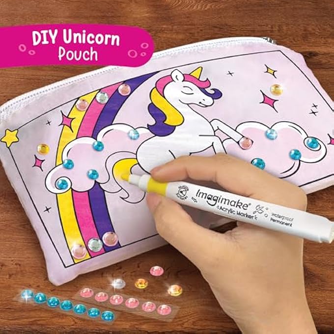 IMAGIMAKE PRINCESS CRAFT KIT FOR 5-12 YEARS | TOYS FOR GIRLS | 10 MESS-FREE ART & CRAFTS ACTIVITIES | DIY BRACELETS, UNICORN POUCH, BUTTERFLY WANDS & PHOTO FRAME | BIRTHDAY & CHRISTMAS GIFT FOR KIDS - Image 4