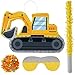 Lewtemi Digger Piatas for Birthday Party Construction Excavator Piata with Stick Blindfold Confetti for Adults Birthday Baby Shower Party Supplies - Image 2
