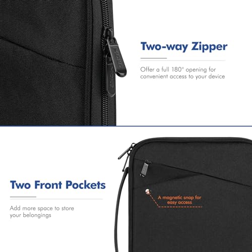 MoKo 9-11 Inch Tablet Sleeve Carrying Case with Handle, Padded Protective Travel Bag for New 11-inch iPad Air 3/Pro M5/ A16 2025, iPad 10. Gen/Air 5/4. 10.9, i-Pad 9/8. 10.2,Tab S9/S8 11, Black - Image 5