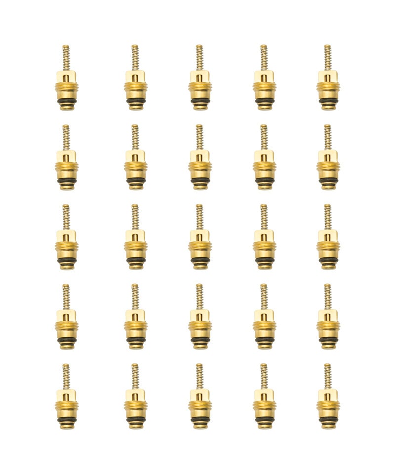 GIBACAD 25PcsStandard M8 Brass AC Schrader Valve Core BAS03007 Compatible With GM 22670747 Delco 1550176 Ford F7RZ19D701BA Chrysler 4882334 MT0050 59355Replace 134A R12 Systems - Image 2