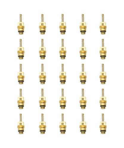 GIBACAD 25PcsStandard M8 Brass AC Schrader Valve Core BAS03007 Compatible With GM 22670747 Delco 1550176 Ford F7RZ19D701BA Chrysler 4882334 MT0050 59355Replace 134A R12 Systems - Image 1