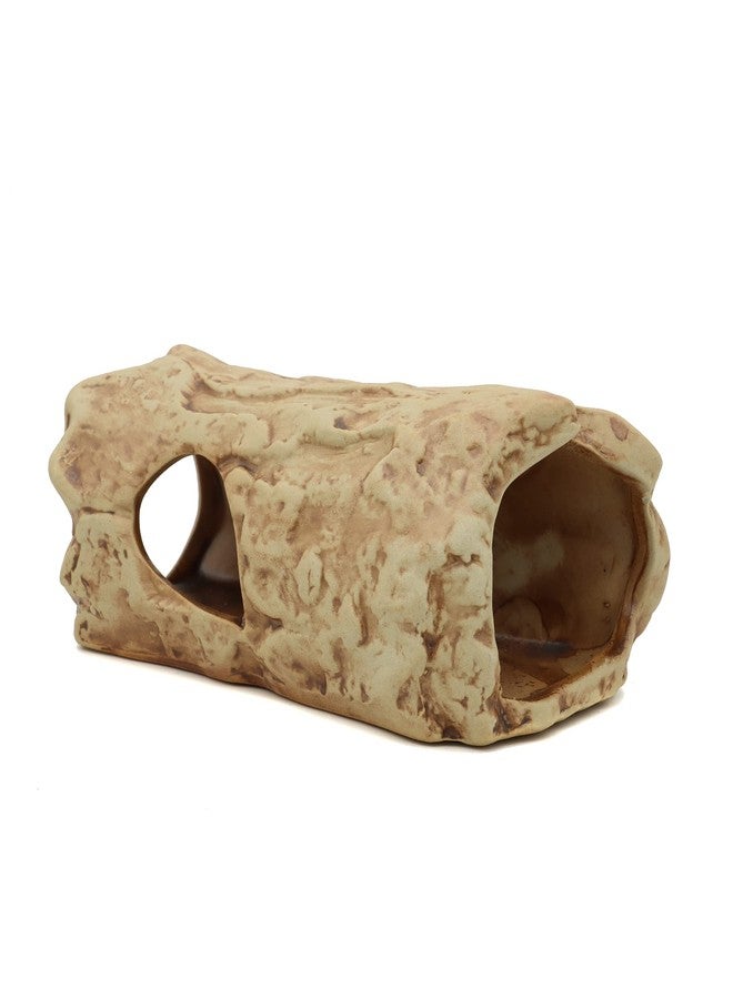 ALEGI Aquarium Decorations Log Betta Fish Tank Accessories Ceramic Cave, Betta Fish Toys Decor Hideout for Shrimp Cichlid Hiding Breeding - Image 1