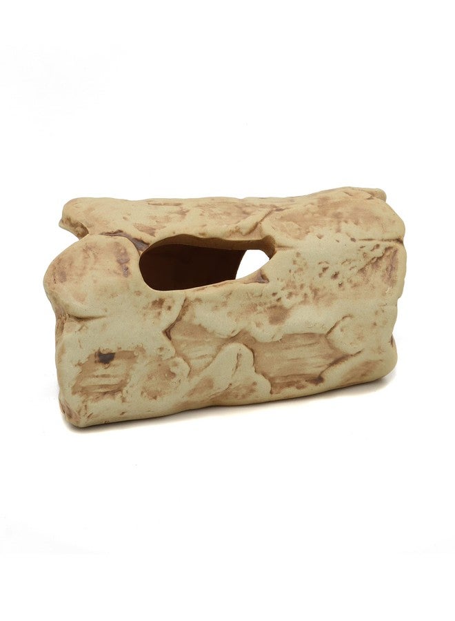 ALEGI Aquarium Decorations Log Betta Fish Tank Accessories Ceramic Cave, Betta Fish Toys Decor Hideout for Shrimp Cichlid Hiding Breeding - Image 2