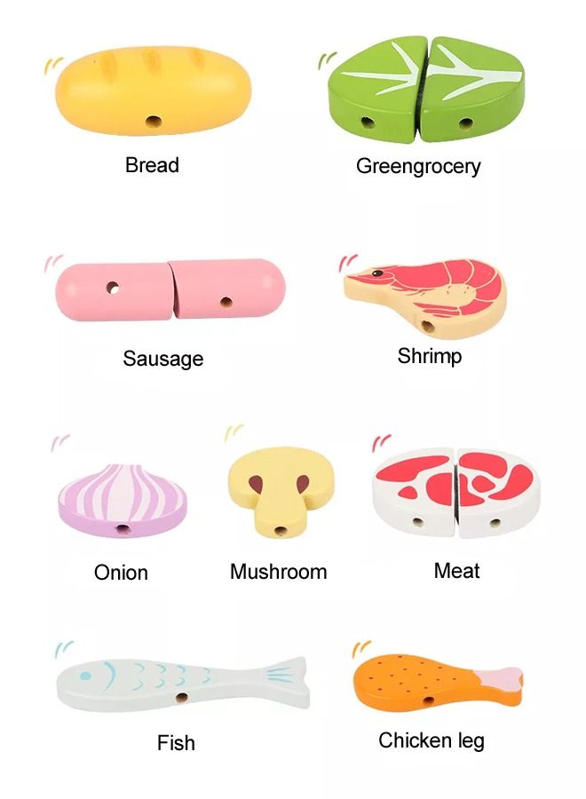 JSAITOYS Children's Simulation Barbecue Grill Stall Kitchen Utensils Boys And Girls Play House Set Food Cognitive Education - Image 5