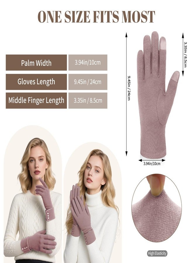 Woogwin Womens Lady Winter Warm Gloves Touch Screen Phone Windproof Lined Thick Gloves (Khaki) - Image 5