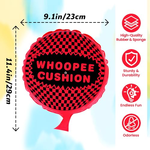 sicitu Whoopee Cushion 9 Whoopie Cushion Fart Toy Self Inflating Woopie Cushion for Kids Adult Teens Make Great Big Mega Woopy Fart Sounds Funny Fart Game Prank Gag White Elephant Gifts - Image 5