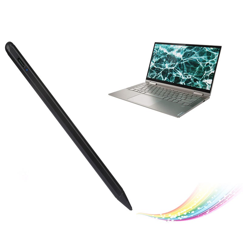 Bbata Active Stylus for Lenovo Yoga 7i/9i 2-in-1 Pen, Electronic Digital Pencil Compatible with Lenovo Yoga 7i/9i Stylus Pens,Good for Sketching and Note-Taking Pens with Type-C Rechargeable, Black - Image 1