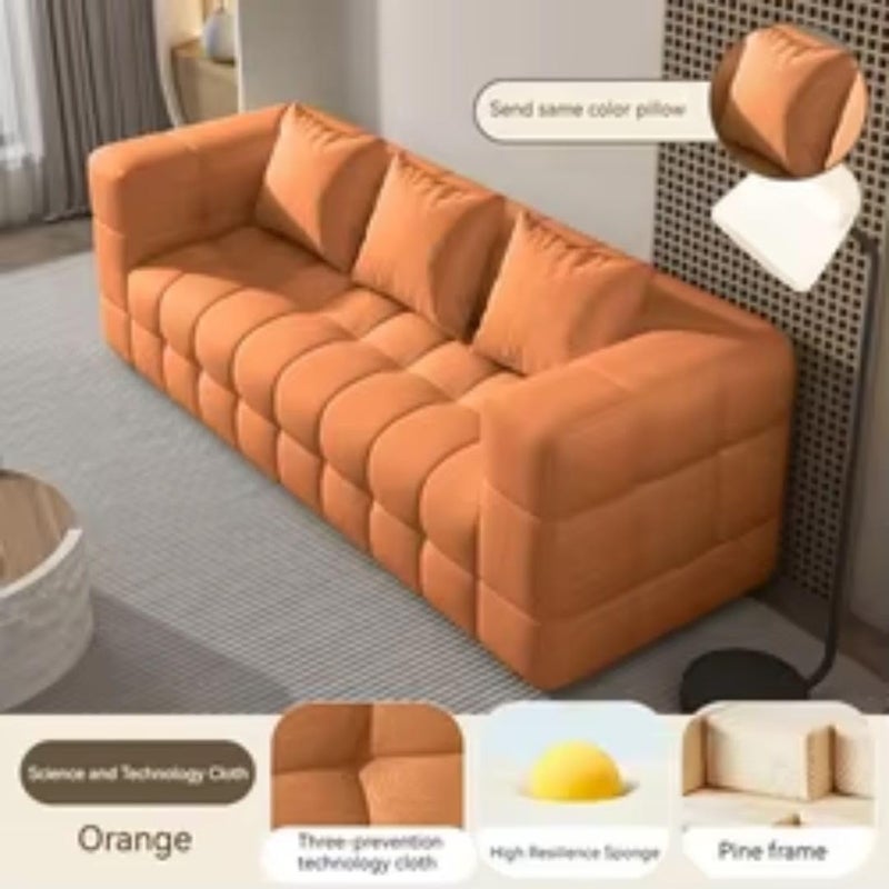 Comfynest Modern Modular Sectional Sofa - Orange - Image 1