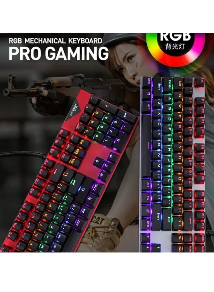 Forev Gaming RGB Waterbroof Michanical Keyboard With Blue Switches - Image 5