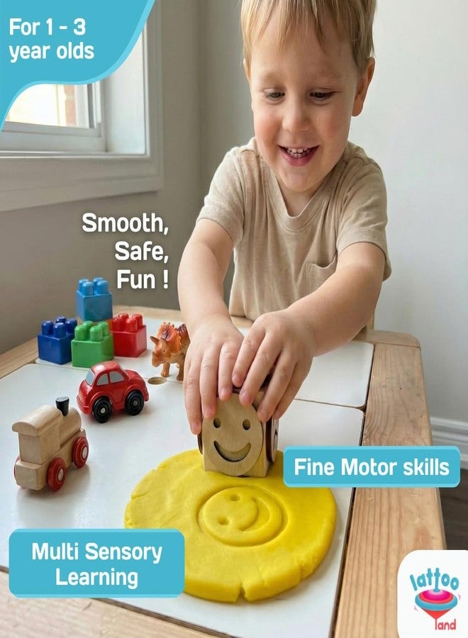 Lattooland Wooden Dice Stamps for Kids | 1-6 Years | Theme Based (Emotions) - Image 2