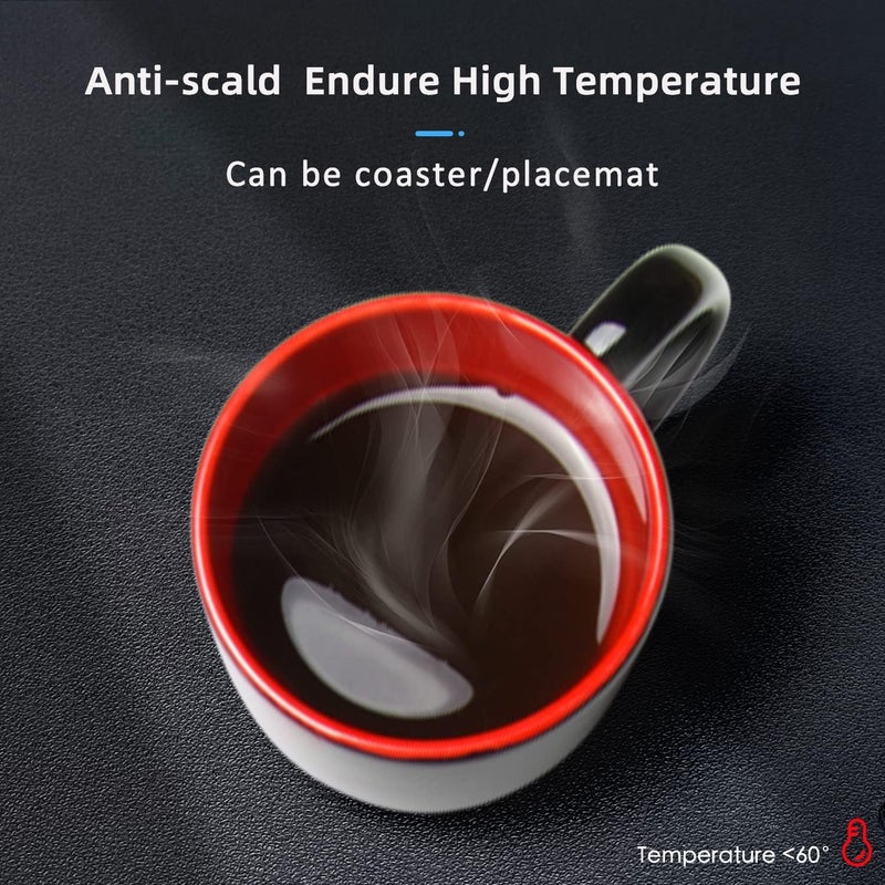 excovip Mouse Pad, Non-Slip Pu Leather Desk Pad Waterproof Desk Pad Protector, Desk Writing Mat For Office Home, Small Size（Black） - Image 2