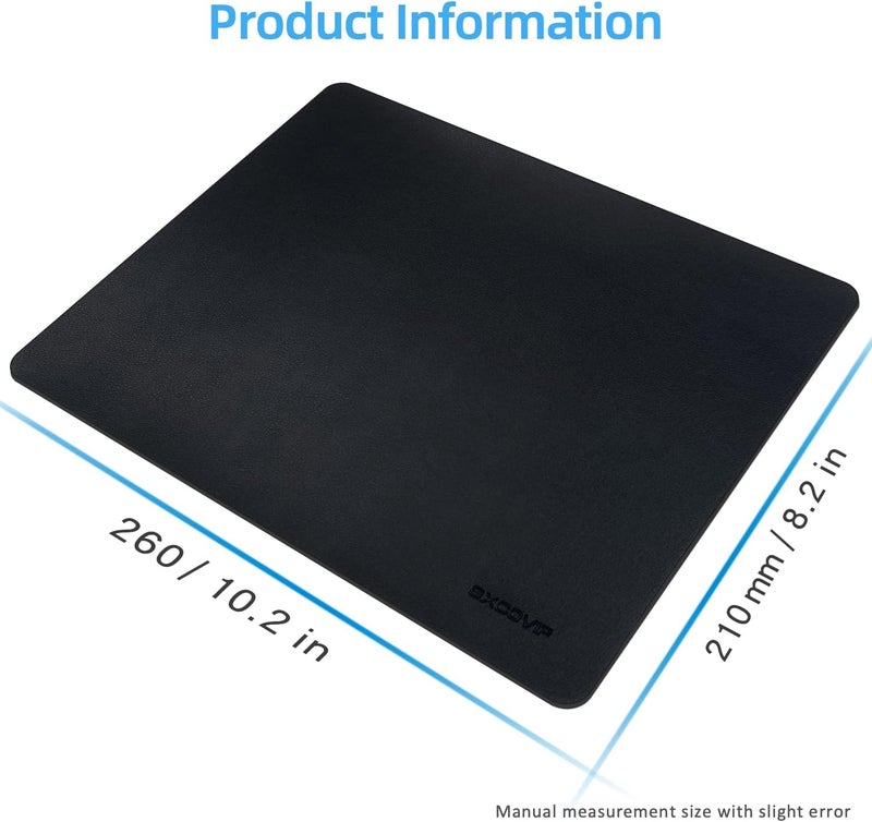 excovip Mouse Pad, Non-Slip Pu Leather Desk Pad Waterproof Desk Pad Protector, Desk Writing Mat For Office Home, Small Size（Black） - Image 5
