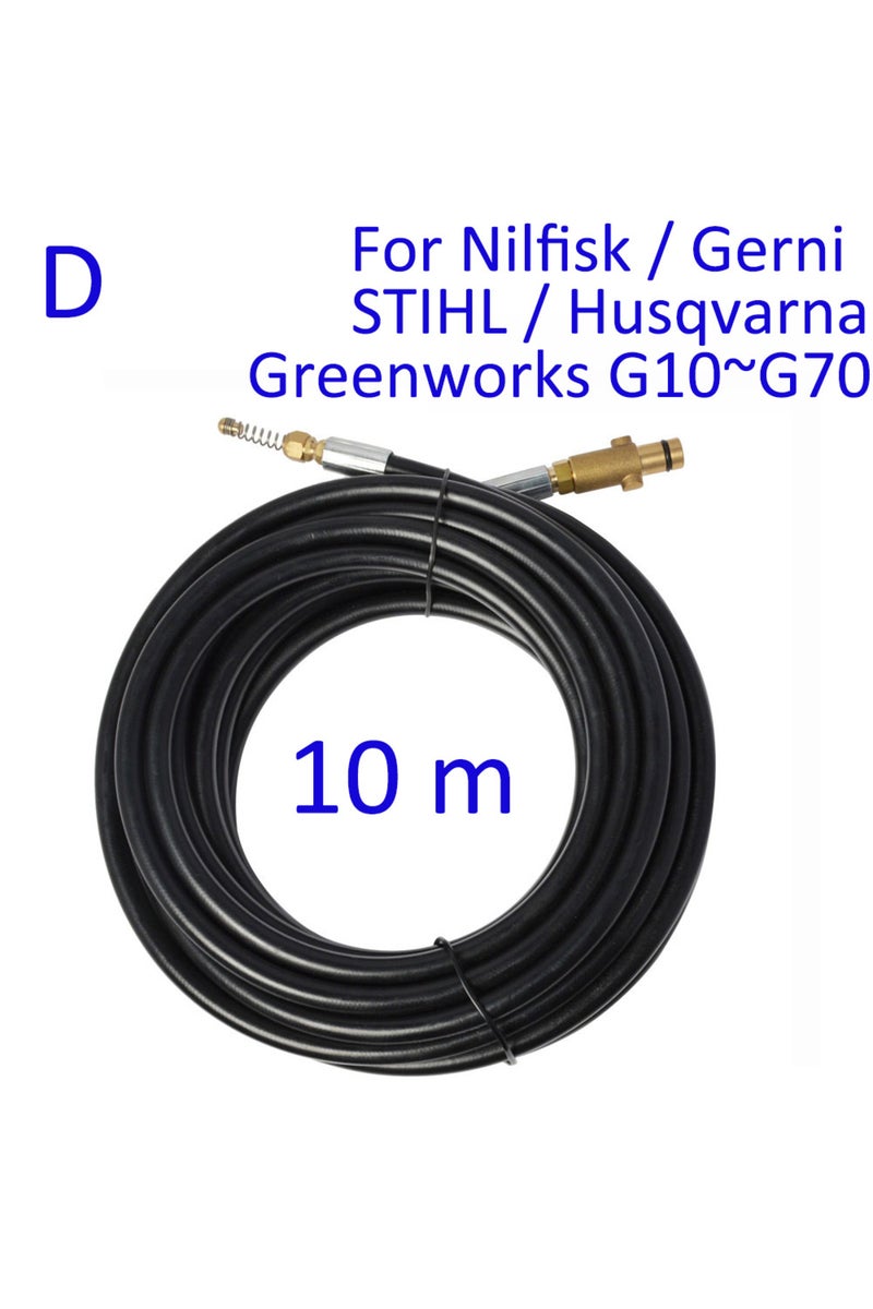 خرطوم نفاث لتنظيف أنابيب الصرف الصحي، مناسب لغسالات الضغط العالي من نيلفيسك وستيل بطول 10 أمتار، طقم تنظيف أنابيب الصرف الصحي