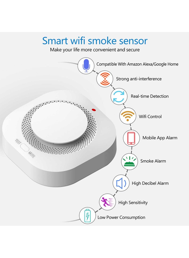 Smart WiFi Photoelectric  Detector, Smart  Alarm with App Control, with App Notifications and Alarm Records. - Image 2