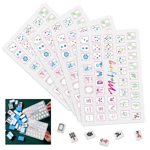 Seenelling 4 Pcs Mahjong Tile Mixer Shuffler for Mixing and Shuffling Tiles Plastic Mahjong Accessories Gifts for Lovers Playing Game Latest Style - Image 1