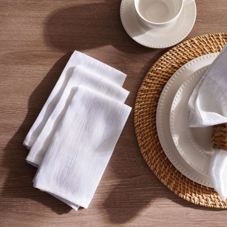 Armiya 4Piece Napkin Set 45x45cm - White - 175PHC9900367