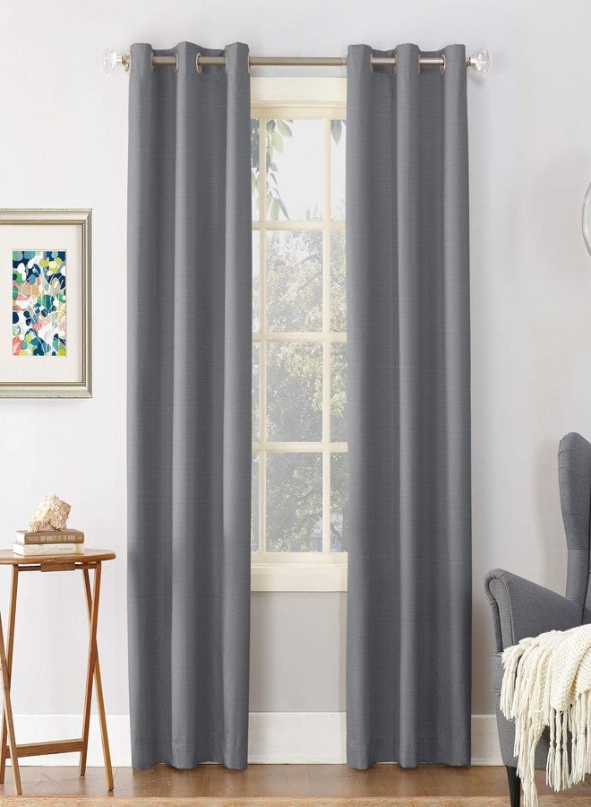 Sun Zero Cooper Thermal Insulated Energy Efficient Grommet Curtain Panel, 40" x 95", Gray - Image 1