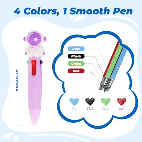 Zhirlyn Mini Multicolor Pens in One 4-in-1, Cute Pens Bulk for Children's Party Favors and Birthdays Gifts, Fun Kawaii Cool Ballpoint Pen for Kids Classroom Prizes Teacher Supplies (Cute, 24) - Image 2