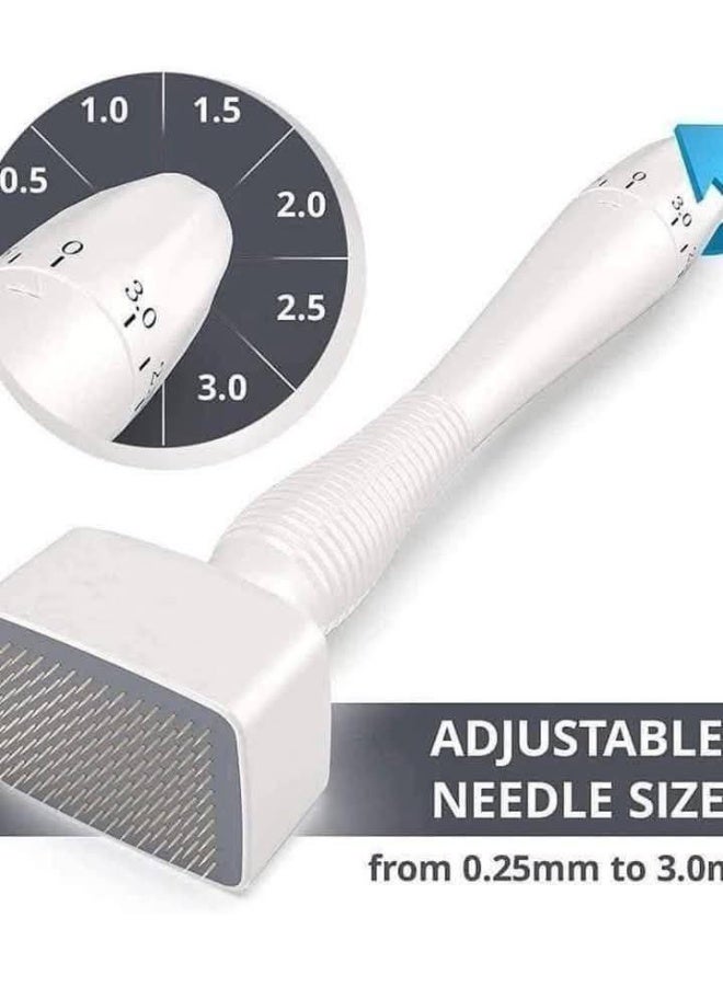 Derma Roller Stamp 140 Microneedle Skin Care Therapy Anti Aging Scar Wrinkle Derma Roller Stainless Steel Microneedle 0.50mm - Image 1