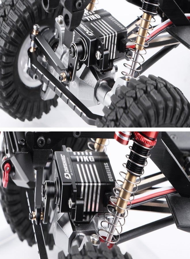 DashRC RC 11KG Digital Servo, High-Torque Metal Gear Coreless Motor Set for 1/18 RC Crawler Redcat Ascent-18 Upgrades Parts, Servo Mount Horn Steering Links Incuded - Image 5
