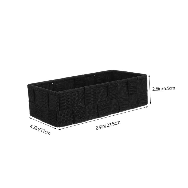 Non Woven Storage Bins Black for Bedroom Bathroom Closet Organizing Compact Design - Image 3