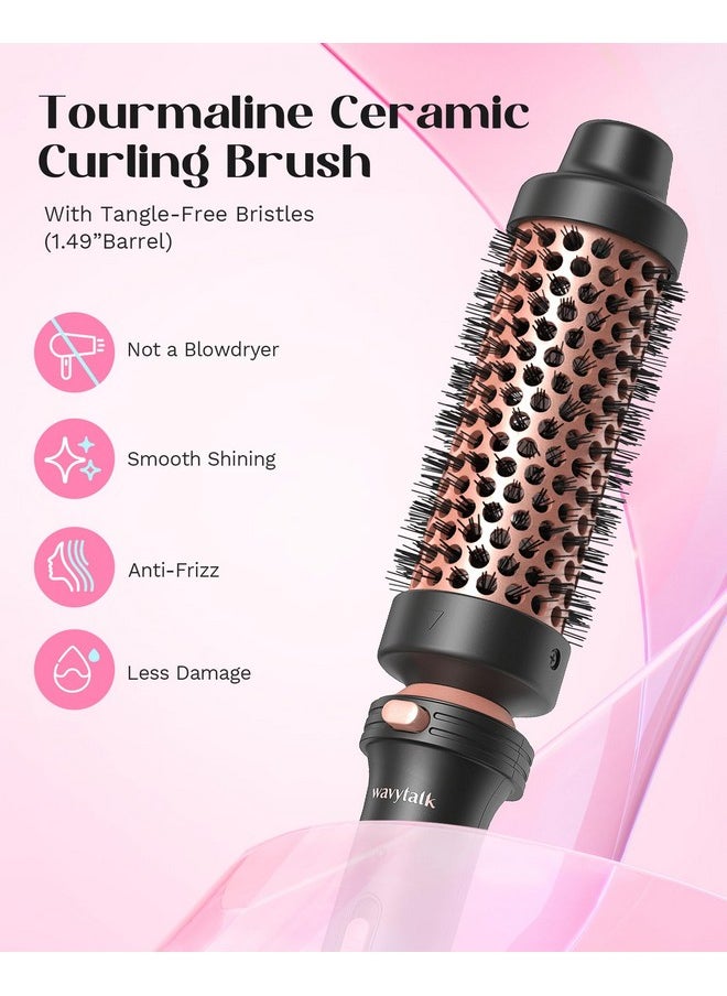 wavytalk - 5 In 1 Curling Iron,Curling Wand Set With Curling Brush And 4 Interchangeable Ceramic Curling Wand(0.5”-1.25”),Instant Heat Up,Include Heat Protective Glove & 2 Clips - Image 1
